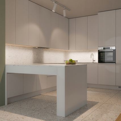 Inbouwprofiel voor LED-strips 1 m zwart/wit