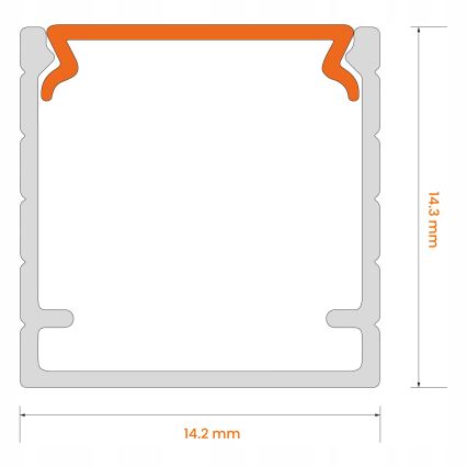 Inbouwprofiel voor LED-strips 1 m zwart/wit