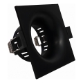 Inbouwring voor GU10-inbouwspot 8,6x8,6 cm, zwart