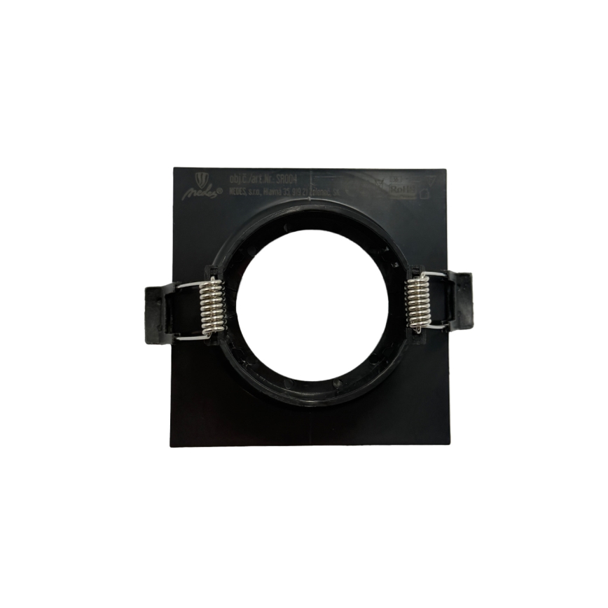 Inbouwring voor GU10-inbouwspot 8,6x8,6 cm, zwart