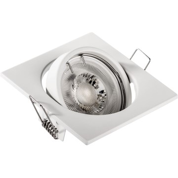 Inbouwspot 1xGU10/MR16/10W/230V 9x9 cm wit