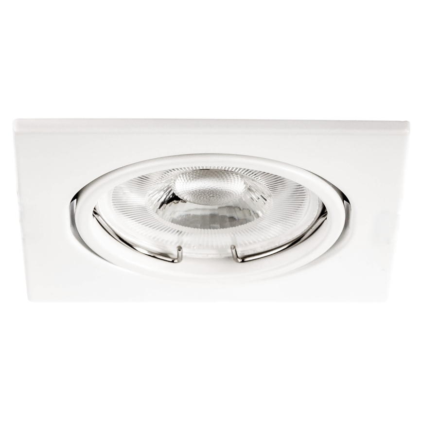 Inbouwspot 1xGU10/MR16/10W/230V 9x9 cm wit