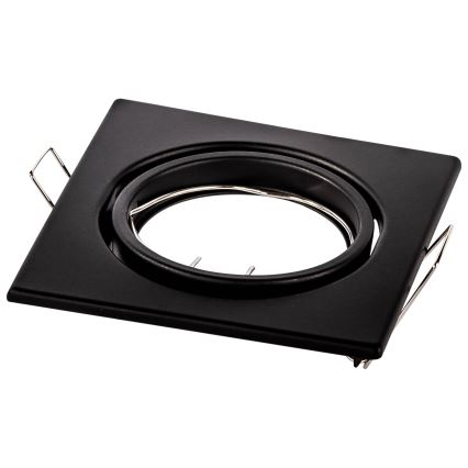 Inbouwspot 1xGU10/MR16/10W/230V 9x9 cm zwart