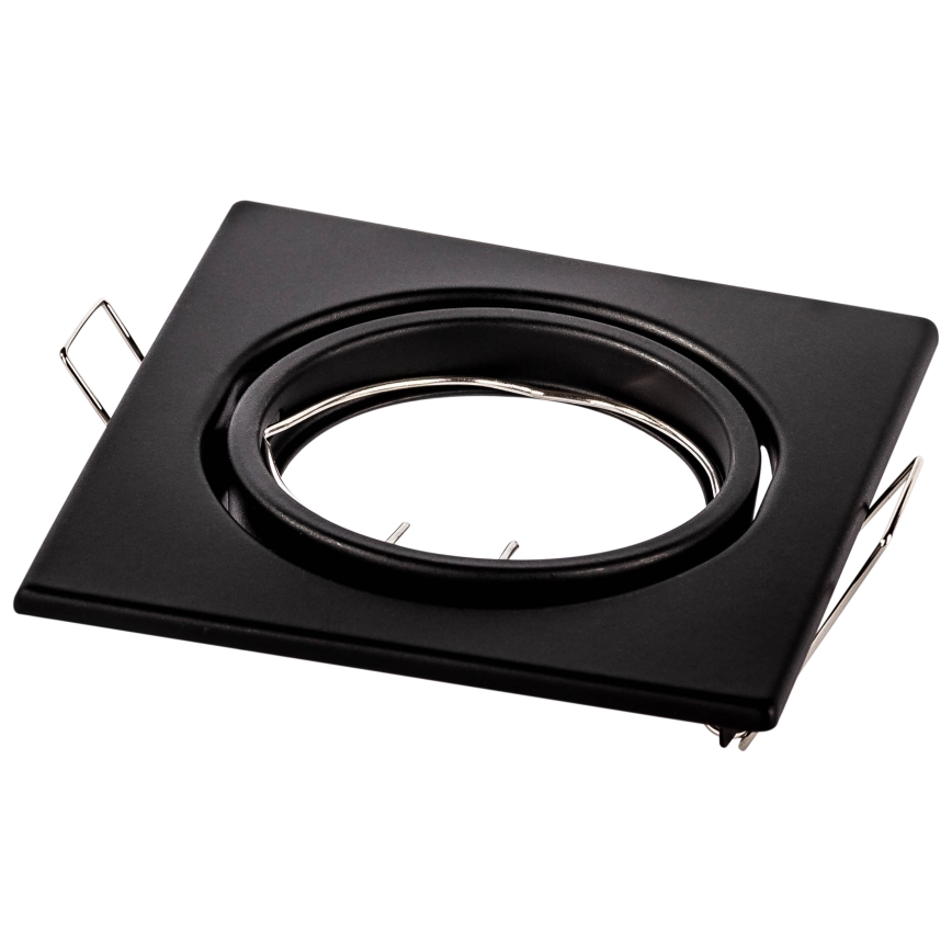 Inbouwspot 1xGU10/MR16/10W/230V 9x9 cm zwart
