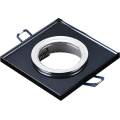 Inbouwspot 1xGU10/MR16/10W/230V 9x9 cm zwart