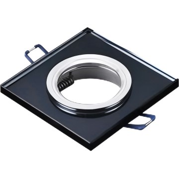 Inbouwspot 1xGU10/MR16/10W/230V 9x9 cm zwart