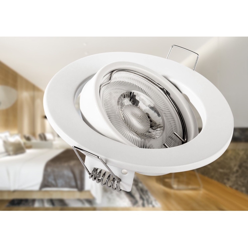 Inbouwspot 1xGU10/MR16/10W/230V Ø 9 cm wit