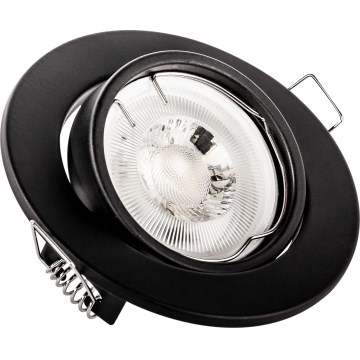 Inbouwspot 1xGU10/MR16/10W/230V Ø 9 cm zwart