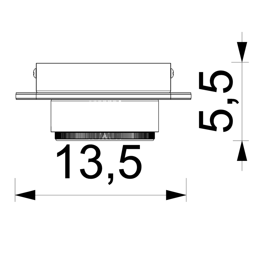 Inbouwspot KIDO 1xGX53/8W/230V zwart/beige/eiken