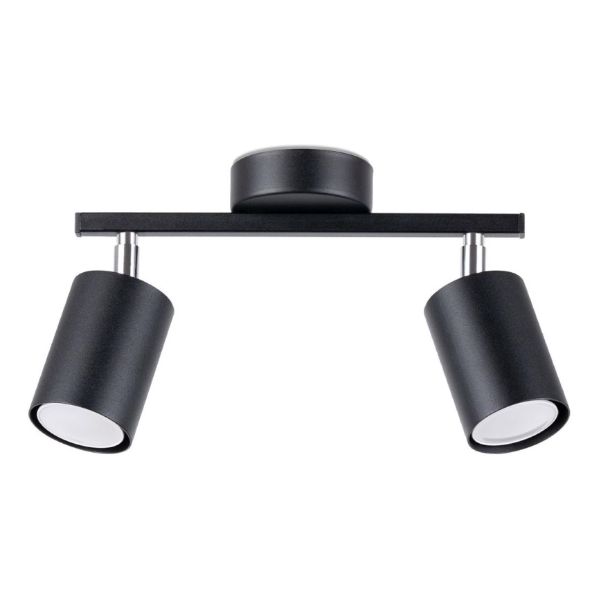Inbouwspot LEMMI 2xGU10/40W/230V zwart