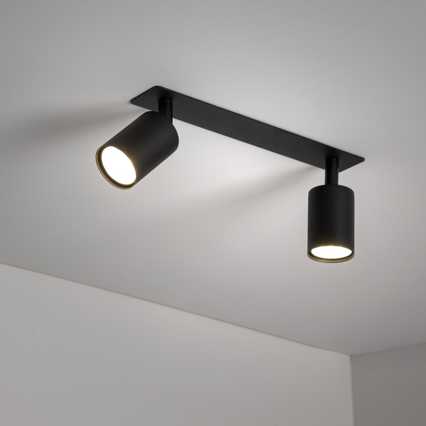Inbouwspot NEX 2xGU10/10W/230V zwart