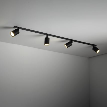 Inbouwspot NEX 4xGU10/10W/230V zwart