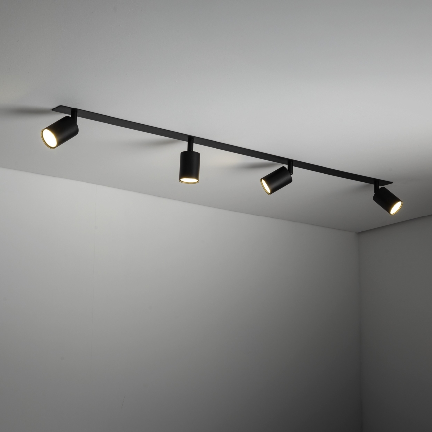 Inbouwspot NEX 4xGU10/10W/230V zwart