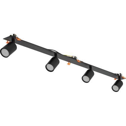Inbouwspot NEX 4xGU10/10W/230V zwart