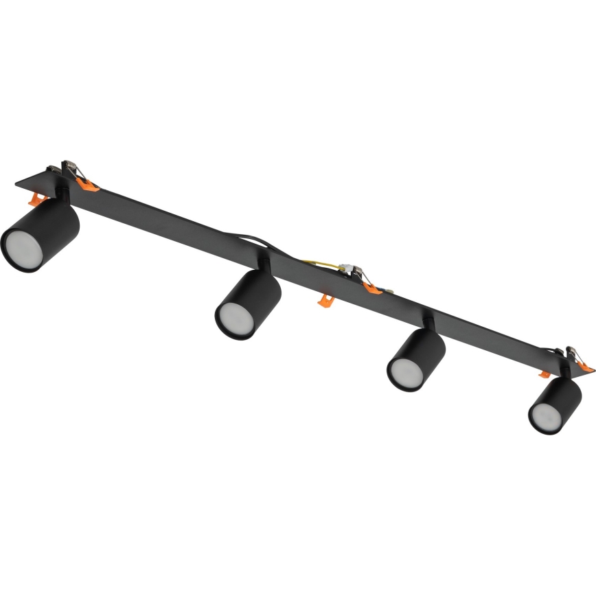 Inbouwspot NEX 4xGU10/10W/230V zwart