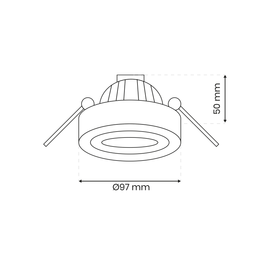 Inbouwspot NUSA 1xGU5,3/MR16/50W/12V rond wit