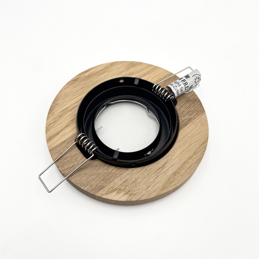 Inbouwspot TOBBY 1xGU10/20W/230V Ø 11,5 cm eiken/zwart