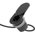 Inbouwstopcontact met schuifdeksel 1Z + USB-C + USB-A zwart