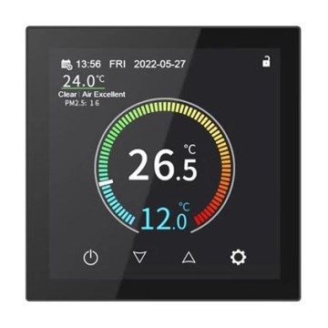 Inbouwthermostaat 230V, zwart, Tuya Wi‑Fi