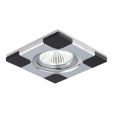 Inbouwverlichting DOWNLIGHT 1xGU10/50W mat chroom / wengé