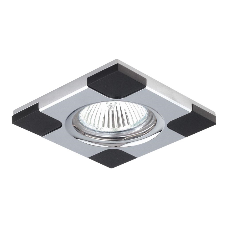 Inbouwverlichting DOWNLIGHT 1xGU10/50W mat chroom / wengé