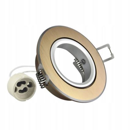 Inbouwverlichting EAST OPAL 1xGU10/8W/230V diameter 8,5 cm goud