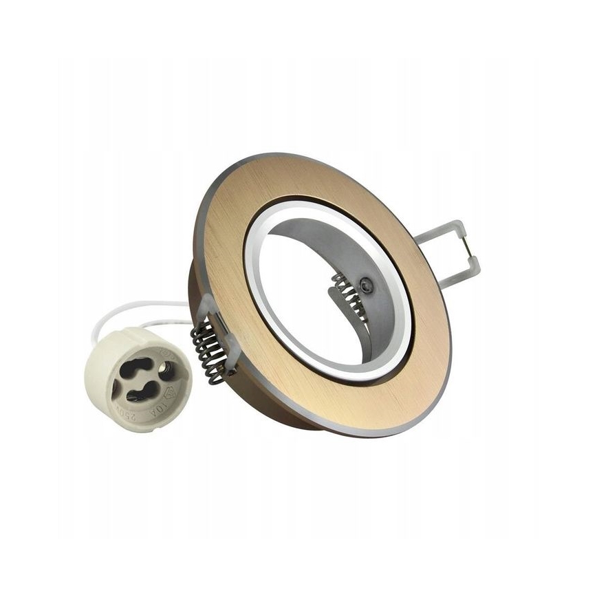 Inbouwverlichting EAST OPAL 1xGU10/8W/230V diameter 8,5 cm goud