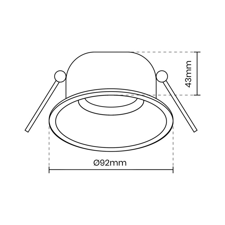 Inbouwverlichting EYE 1xGU10/25W/230V rond zwart