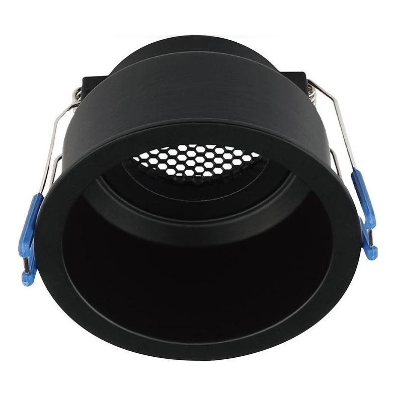 Inbouwverlichting GU10 diameter 9 cm zwart