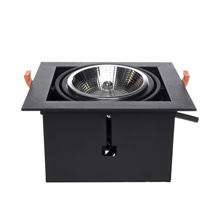 Inbouwverlichting PLAZA AR111 1xGU10/12W/230V zwart