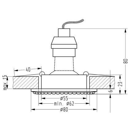 Inbouwverlichting SOC 1xGU10/50W/230V