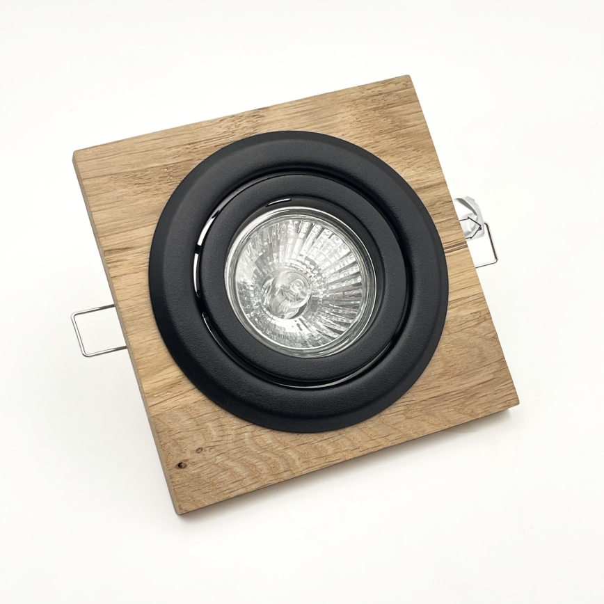 Inbouwverlichting TOBBY 1xG9/20W/230V 11,5x11,5 cm eiken/zwart