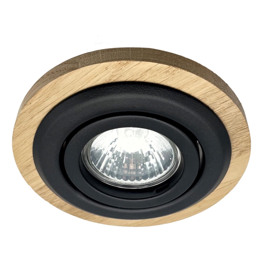 Inbouwverlichting TOBBY 1xG9/20W/230V diameter 11,5 cm eiken/zwart