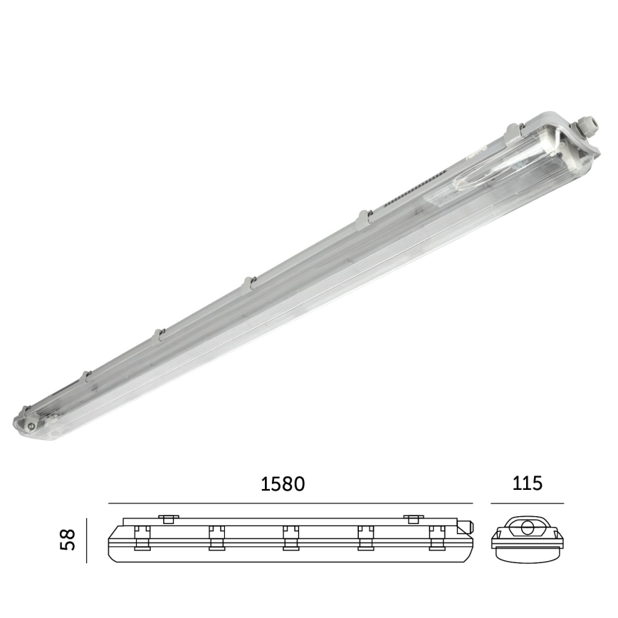 Industrie TL-Buis 2xG13/22W/230V IP65