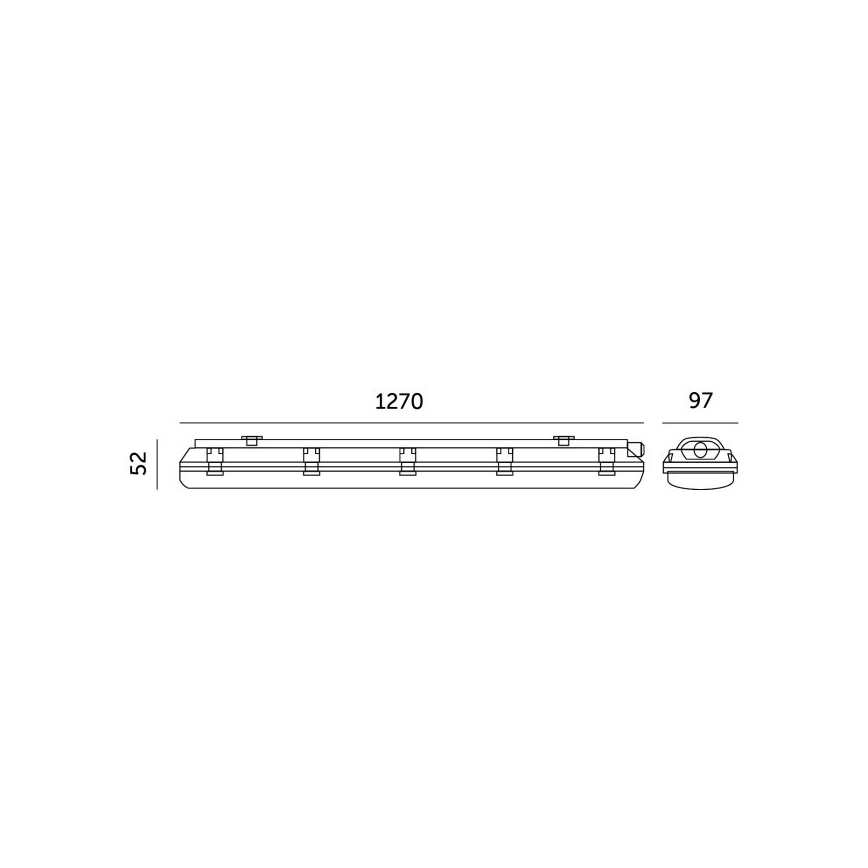 Industrie TL-Buis HERMIC T8 2xG13/18W/230V IP65
