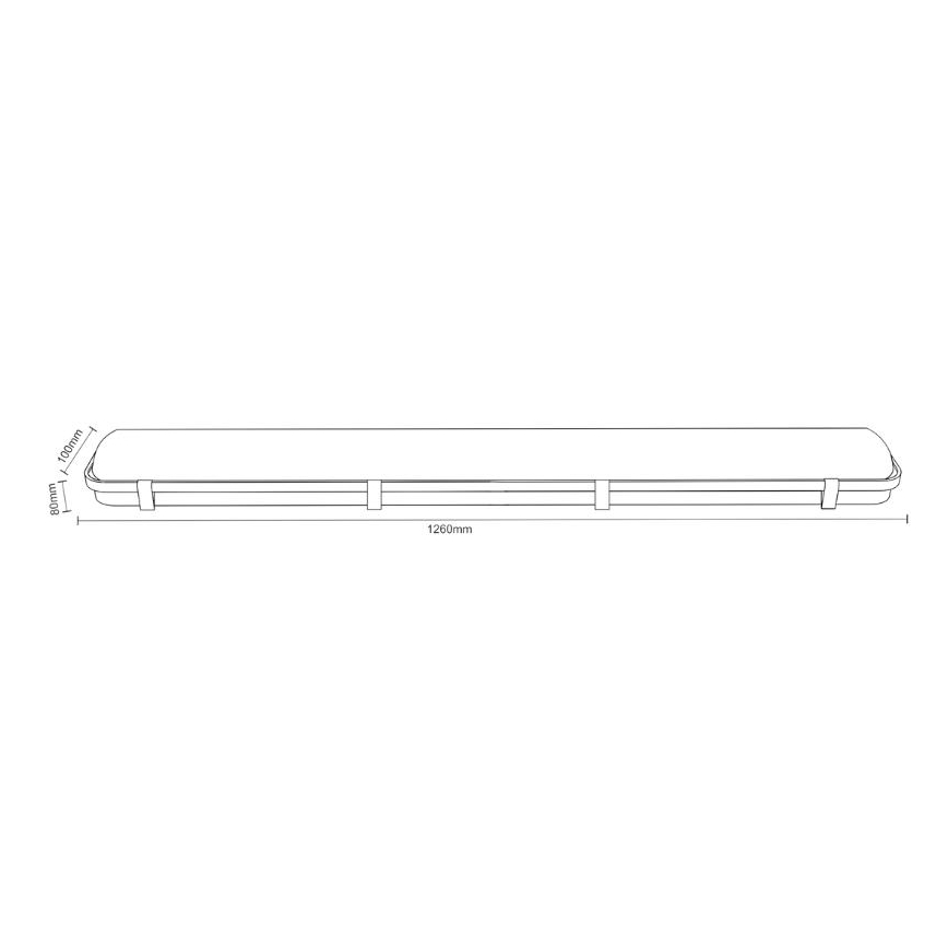 Industrie TL-Buis T8 2xG13/18W/230V IP65 126 cm