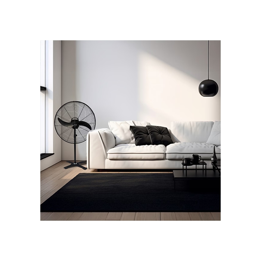 Industriële staande ventilator 115W/230V 188 cm zwart
