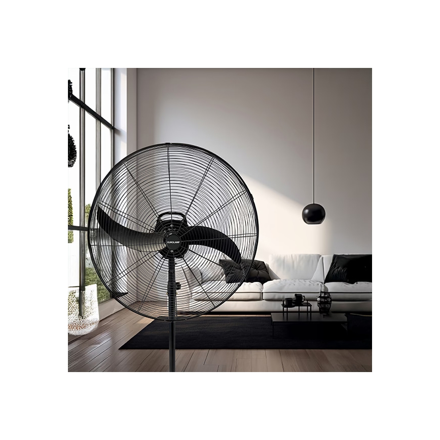 Industriële staande ventilator 115W/230V 188 cm zwart