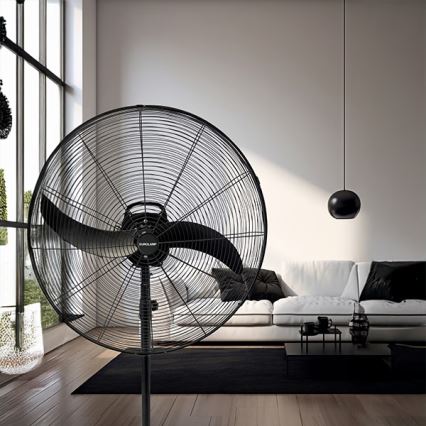 Industriële staande ventilator 115W/230V Ø 66 cm zwart