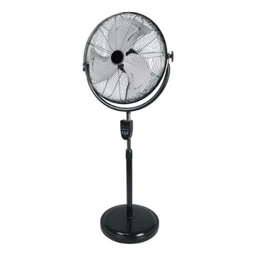 Industriële statiefventilator 100W/230V 143 cm zwart