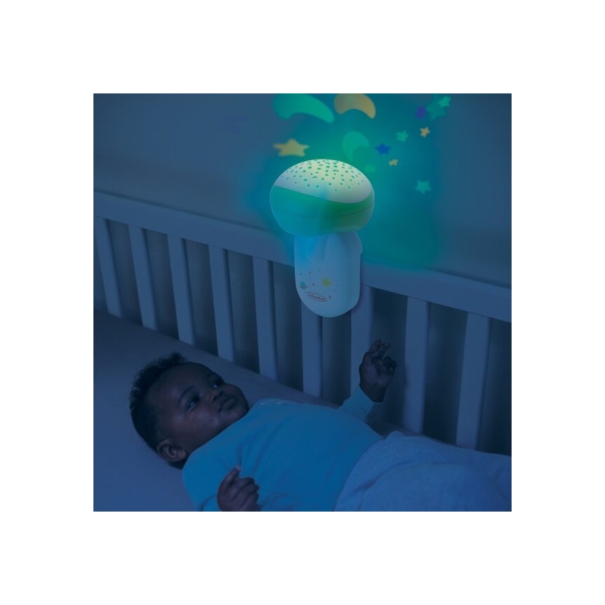 Infantino - Baby wieg mobiel met melody 3in1 3xAA groen