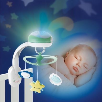 Infantino - Baby wieg mobiel met melody 3in1 3xAA groen