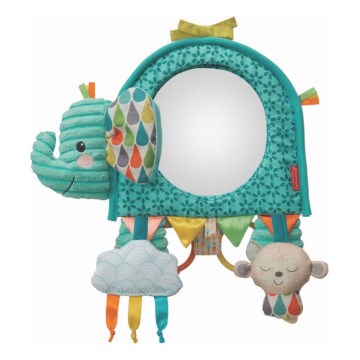 Infantino - Hanging toy met activities en spiegel olifant