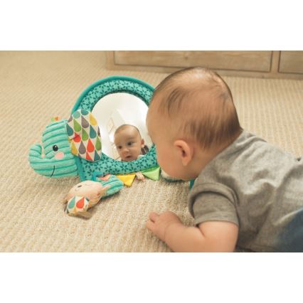 Infantino - Hanging toy met activities en spiegel olifant