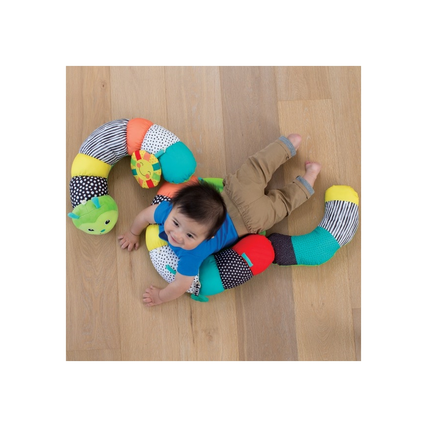 Infantino - Kinderen tummy time pillow 2in1 rups