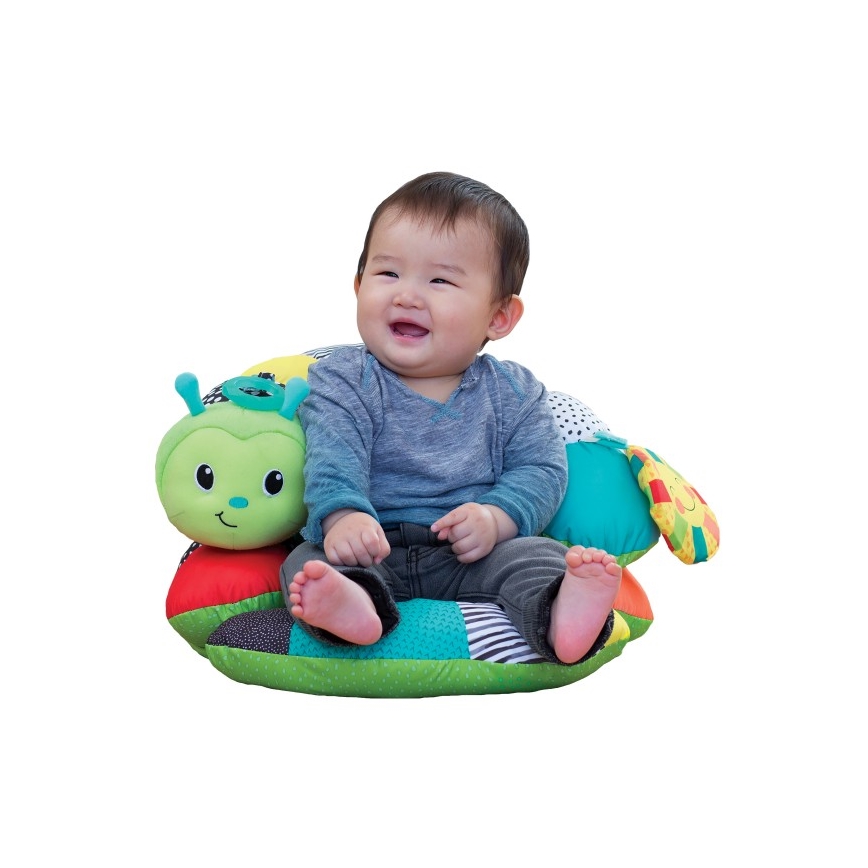 Infantino - Kinderen tummy time pillow 2in1 rups