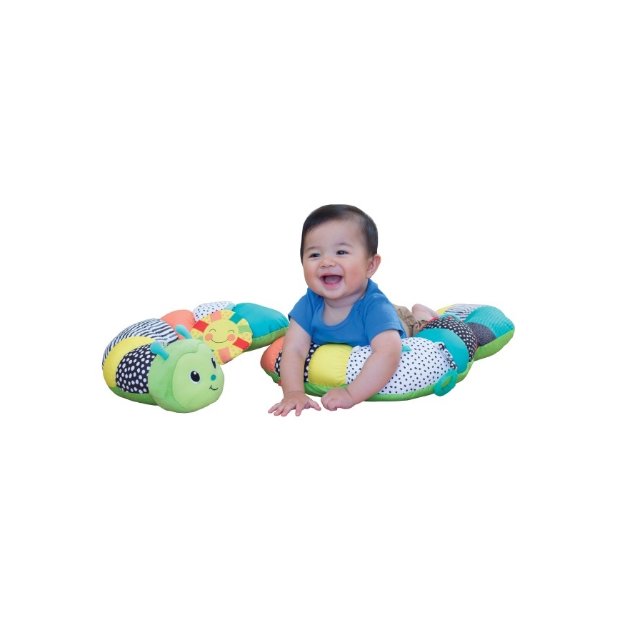 Infantino - Kinderen tummy time pillow 2in1 rups