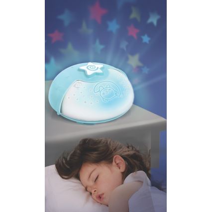 Infantino - Kinderlampje met projector 3xAA blauw