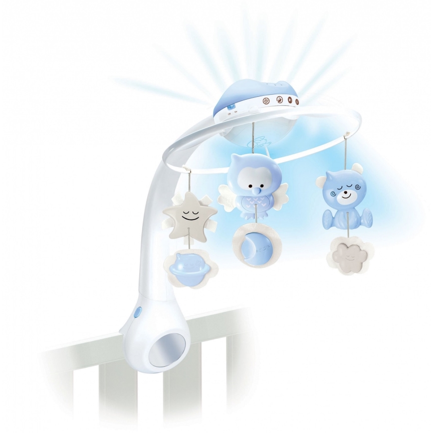 Infantino - Wiegmobiel met melodie 3in1 3xAAA blauw