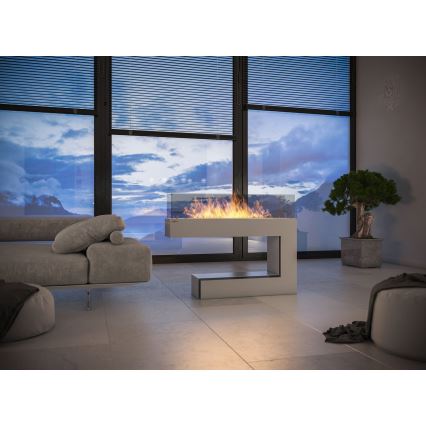 InFire - BIO open haard 110x85,5 cm 3kW wit